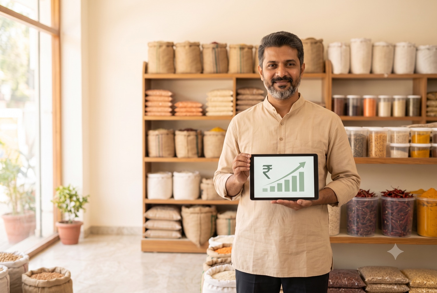A a trading business owner with their books handled